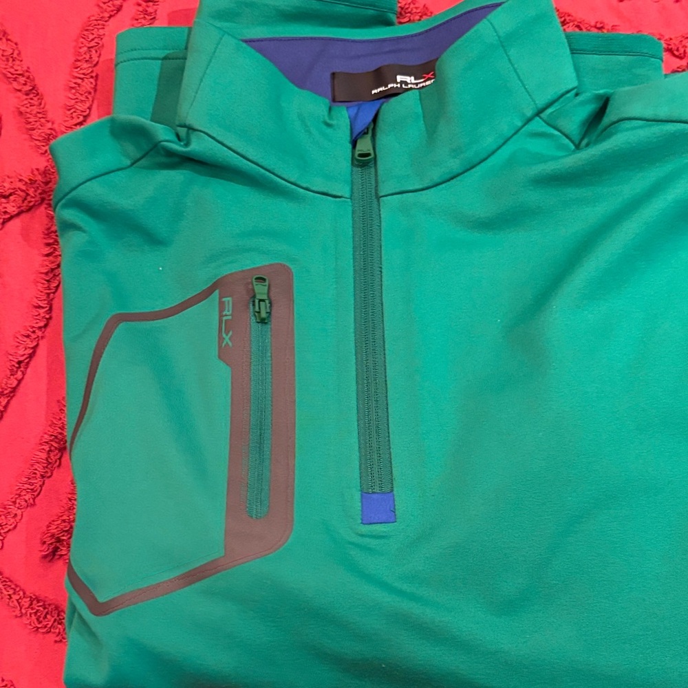 RLX Ralph Lauren Green and Gray Pullover